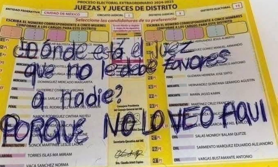 Abstencionismo y rechazo marcan elección judicial en Edomex