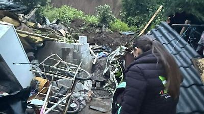 Accidente en Amecameca: Desgajamiento de cerro sepulta vivienda y deja dos muertos