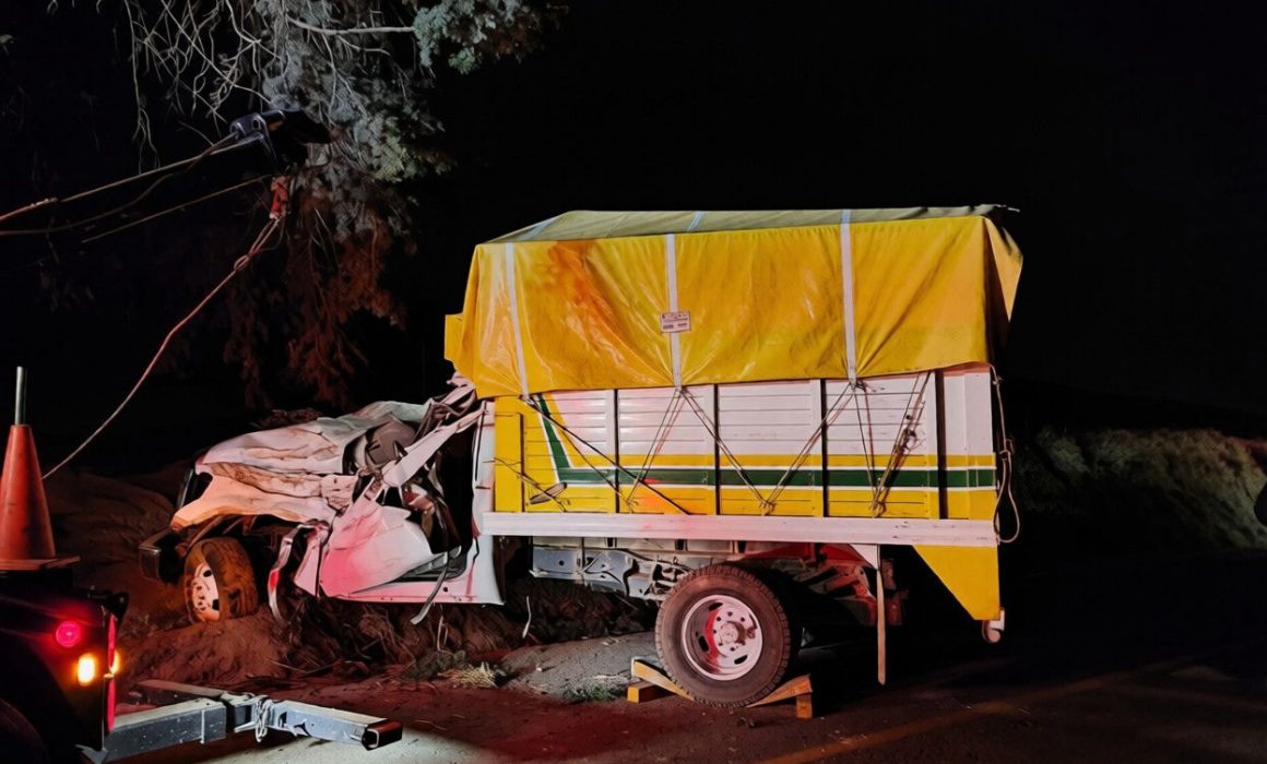 Accidente en Calimaya deja un conductor muerto y un herido tras chocar contra un árbol