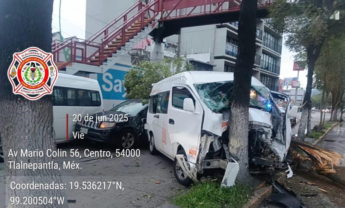 Accidente en Tlalnepantla afecta tránsito y deja lesionados en zona centro