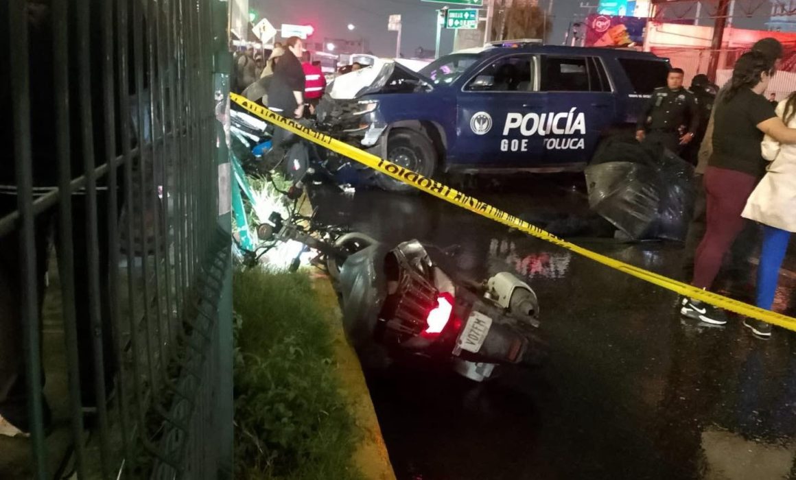 Accidente en Toluca deja un muerto y genera polémica por exceso de velocidad de patrulla policial