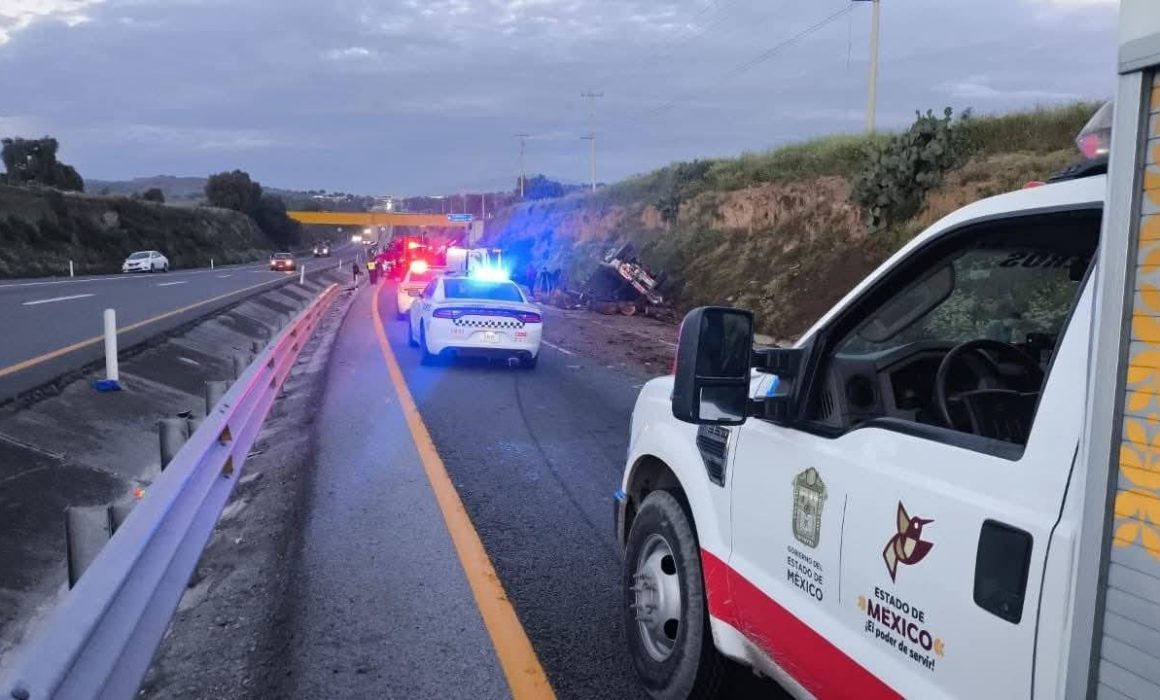 Accidente en autopista México-Tulancingo deja 17 lesionados y provoca cierre de circulación