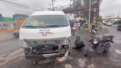 Accidente en avenida Central de Ecatepec deja a un motociclista gravemente herido