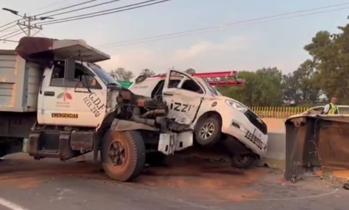 Accidente múltiple en Valle de Chalco en la autopista México-Puebla sin lesionados y en aumento de incidentes viales