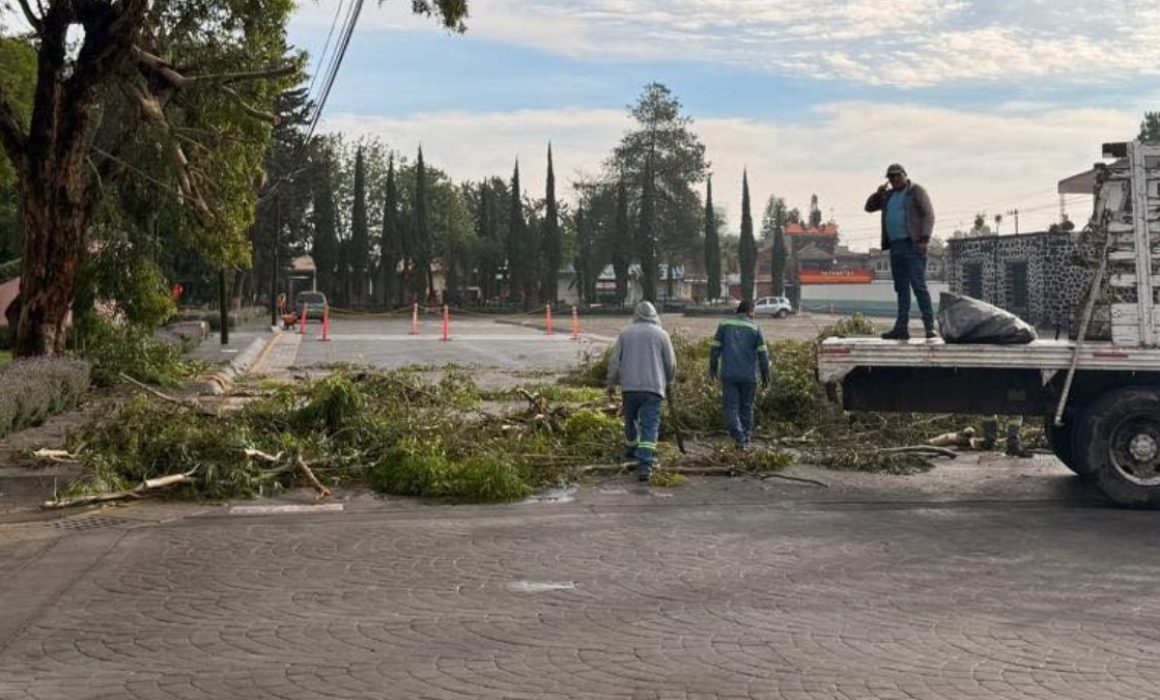 Acolman atiende emergencias tras lluvias intensas