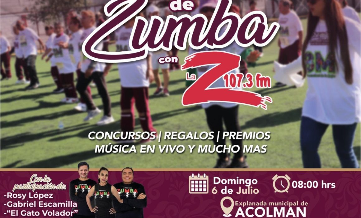 Acolman promueve salud y diversión con mega clase de Zumba en su explanada