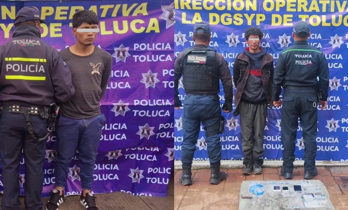 Adolescente de 17 años y un joven de 18 son detenidos en Toluca por asalto y robo de vehículo