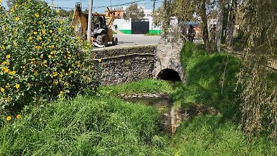 Almoloya de Juárez impulsa obras para rescatar el Río Ojo de Agua y mejorar infraestructura urbana