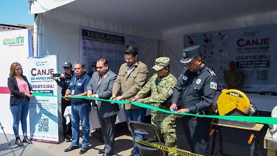 Almoloya de Juárez inicia campaña de canje de armas para promover la paz y beneficiar económicamente a la ciudadanía