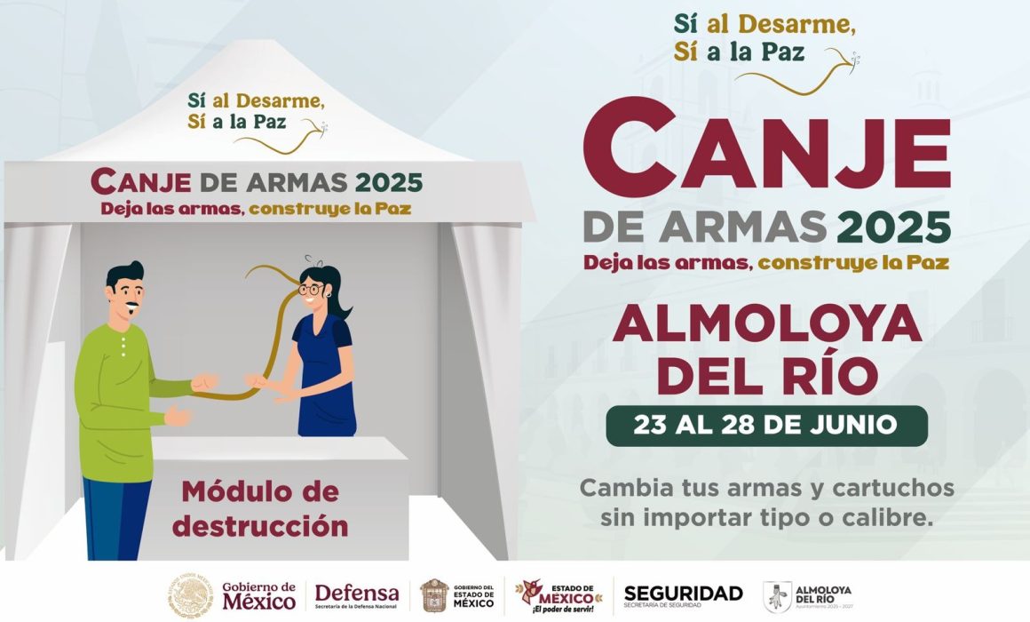 Almoloya del Río inicia campaña para canjear armas y reducir violencia