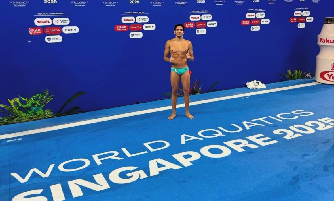 Andrés Puentes rompe récords nacionales en la Copa del Mundo de Natación de World Aquatics