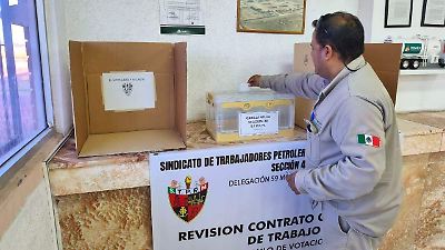 Aprobación del Sindicato de Pemex para la revisión del Contrato Colectivo de Trabajo con amplia participación