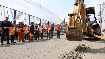 Arranca la rehabilitación de la calle Galeana en Zinacantepec con inversión de 3 millones de pesos