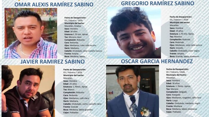 Autoridades buscan a cuatro turistas desaparecidos en Mazatlán durante operativo federal y estatal