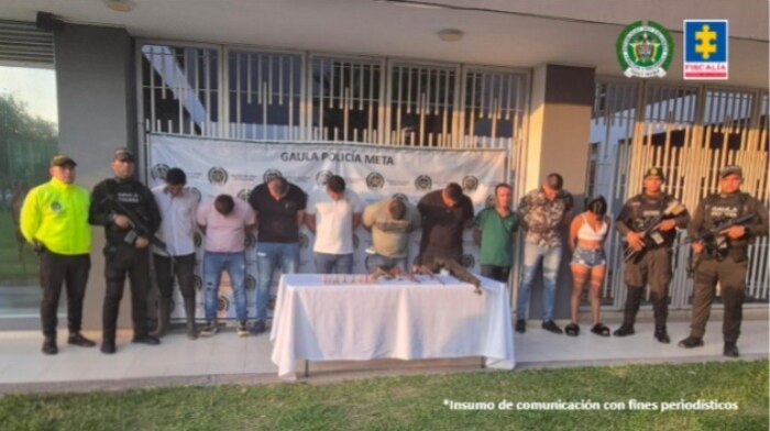 Autoridades capturan a 12 integrantes de Los Toyotas por fingirse de las disidencias de las Farc para cometer robos millonarios en Meta y Cundinamarca