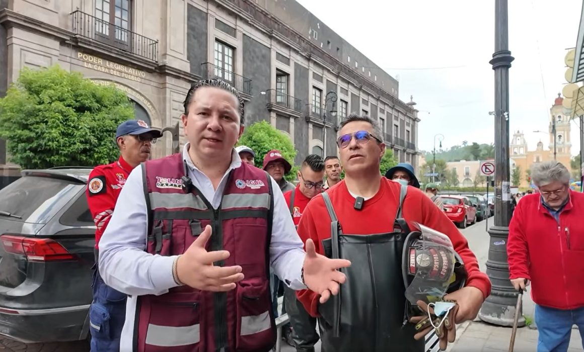 Autoridades de Toluca revisan la bóveda del Río Verdiguel tras intensas lluvias para prevenir inundaciones