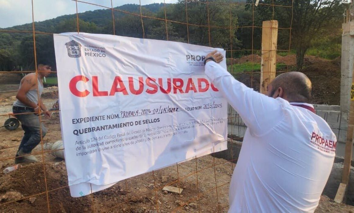 Autoridades decomisan obra ilegal en zona protegida de Atizapán para preservar su ecosistema