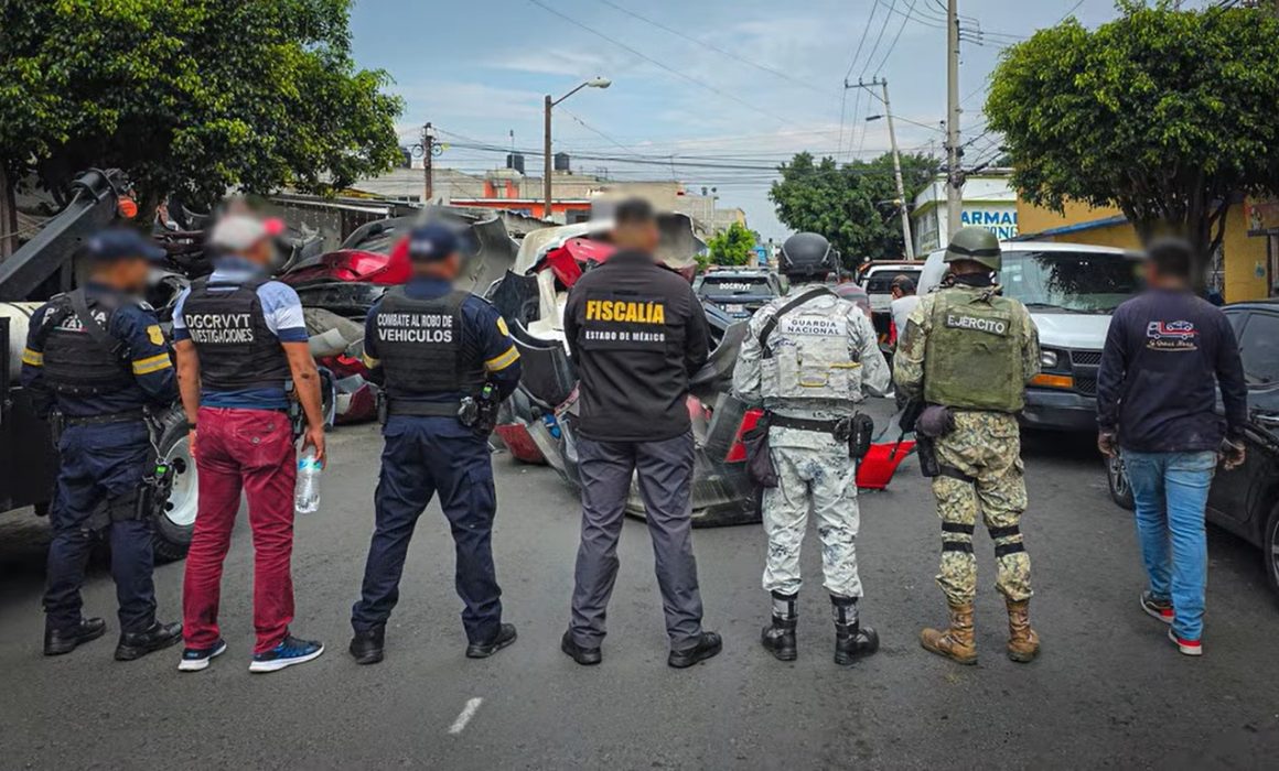 Autoridades desmantelan banda dedicada al robo de autopartes en el Estado de México y Ciudad de México