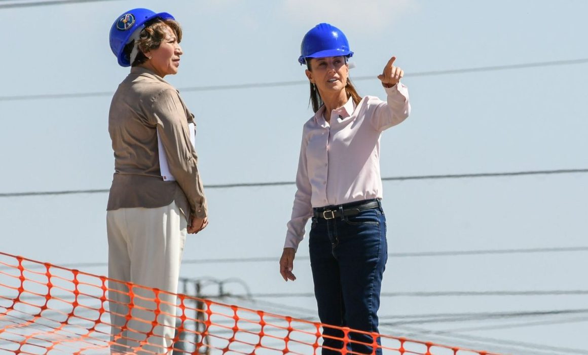 Avanza el Tren México-Pachuca en Nextlalpan durante visita de Sheinbaum y Gómez Álvarez