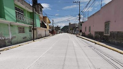 Avanzan rápidamente los trabajos en avenida 5 de mayo en Chalco tras lluvias y afectaciones al Trolebús
