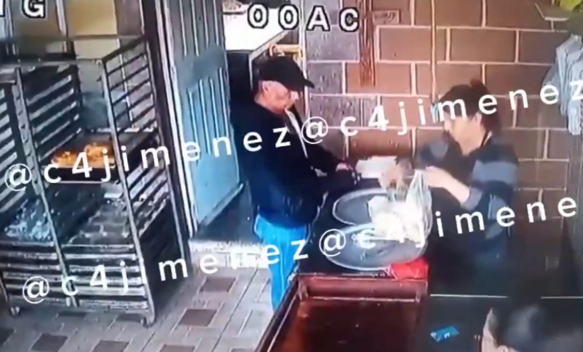 Captan a sujeto robando con violencia una panadería en Ixtapaluca