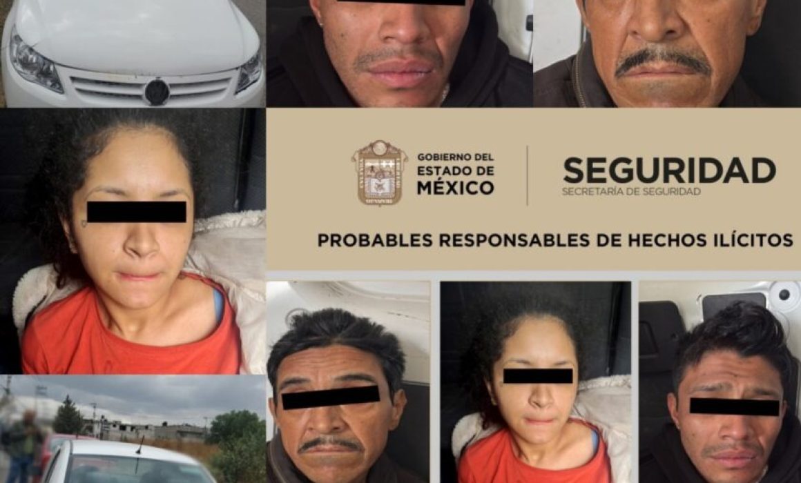 Capturados en Ecatepec y Acolman: dos hombres y una mujer, ligados a multiple homicidio en el Estado de México