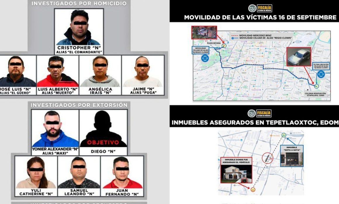 Capturan a 16 personas vinculadas con el asesinato de músicos colombianos y redes delictivas en el Estado de México y Ciudad de México