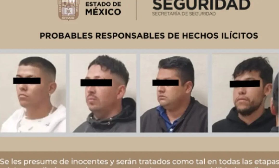 Capturan a 4 sujetos bajo posesión de droga en Texcoco