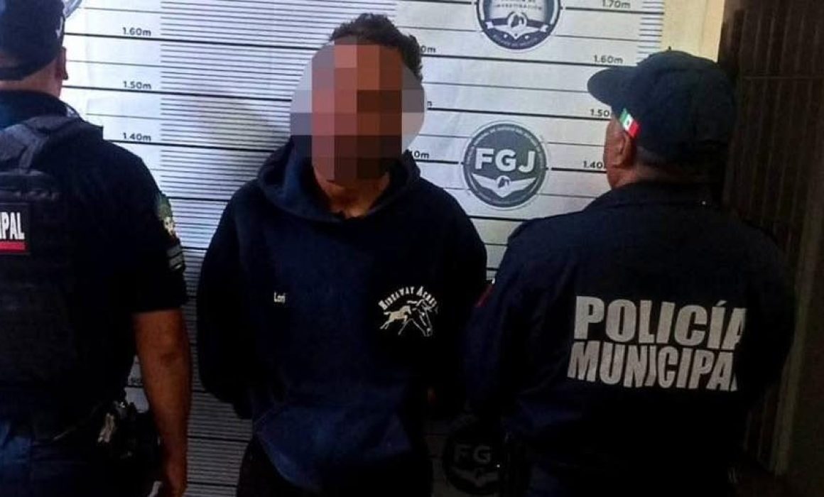 Capturan a presunto ladrón que sustrajo lámparas del Ayuntamiento de Valle de Chalco