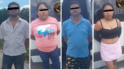 Capturan en Campeche a cuatro personas ligados al CJNG, incluida una mujer buscada por ataques explosivos