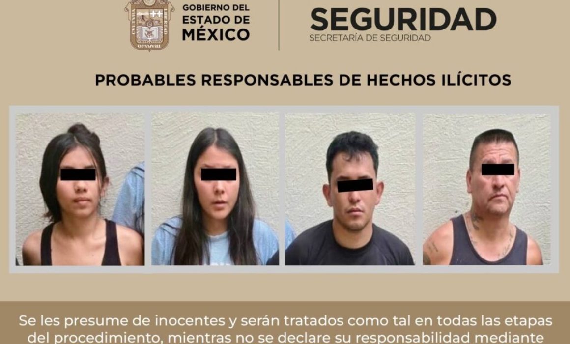 Capturan en Chalco a cuatro personas por tentativa de feminicidio y narcomenudeo tras agresión en vía pública