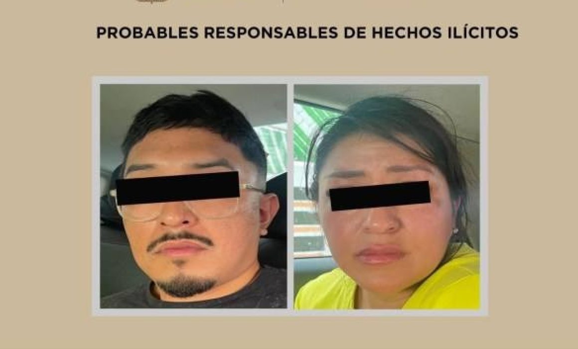 Capturan en Ecatepec a pareja involucrada en robos a gasolineras en Tecámac y Ecatepec