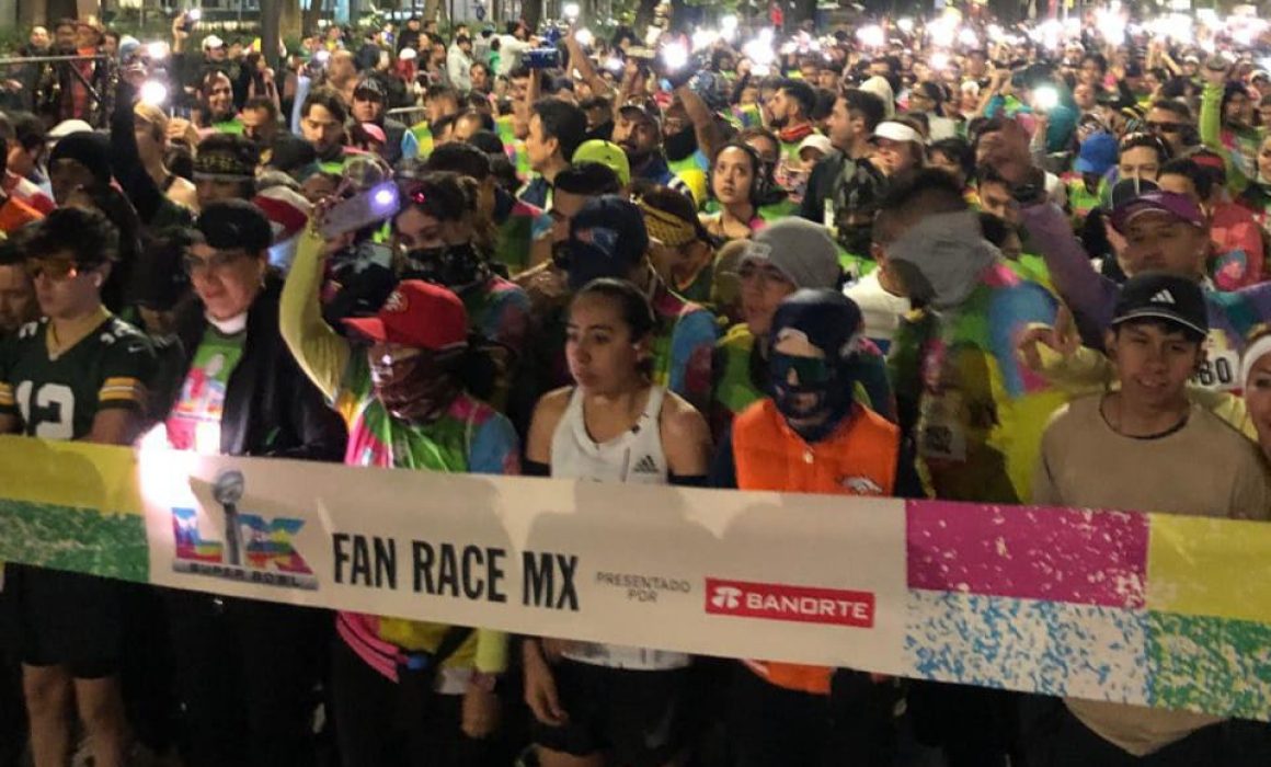 Cerca de 5,000 corredores participan en la Super Bowl LX Fan Race MX en Toluca