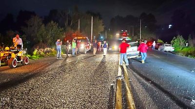Choque múltiple en la carretera Tenancingo-Tenango causa caos vial y daños materiales