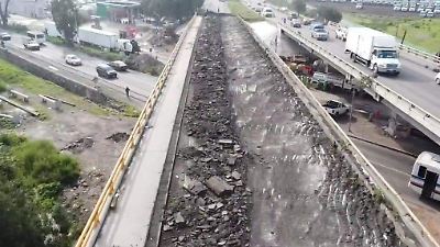 Cierre temporal en la carretera Texcoco-Lechería por reparación en puente de Ecatepec
