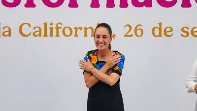 Claudia Sheinbaum presenta su primer informe de gobierno en Mexicali