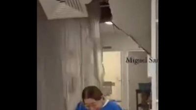 Colapso parcial en el Hospital de Ixtapaluca por fuga de agua en techo de urgencias