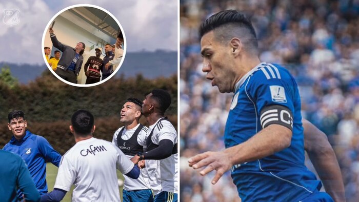 Comediantes Camilo Sánchez y Culotauro comparten encuentro con Falcao García en su regreso a Millonarios