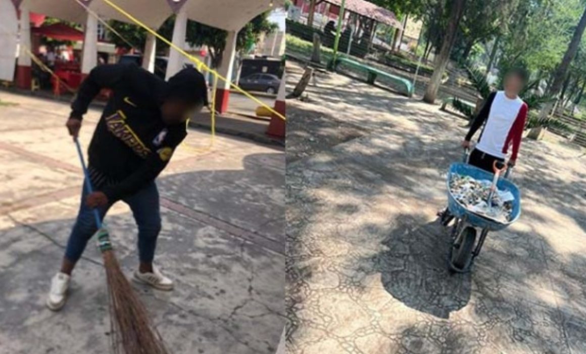 Comienzan a realizar trabajo comunitario infractores de Ecatepec