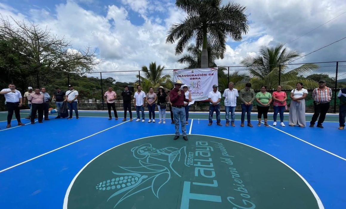 Crisóforo Hernández inaugura en Tlatlaya la moderna cancha múltiple ‘Ancón de los Curieles’ para fortalecer la convivencia comunitaria