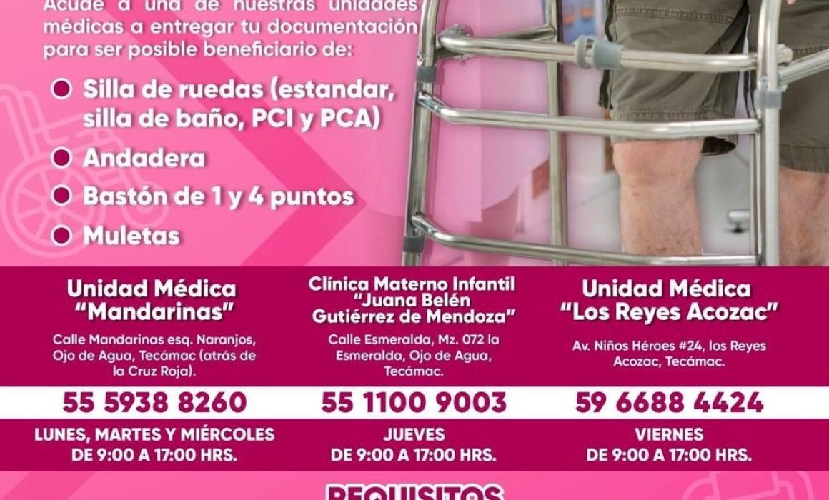 DIF de Tecámac realizará entrega gratuita de aparatos funcionales para población vulnerable