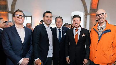 Dante Delgado vuelve a mostrarse públicamente en informe de Pablo Lemus tras meses de ausencia por salud