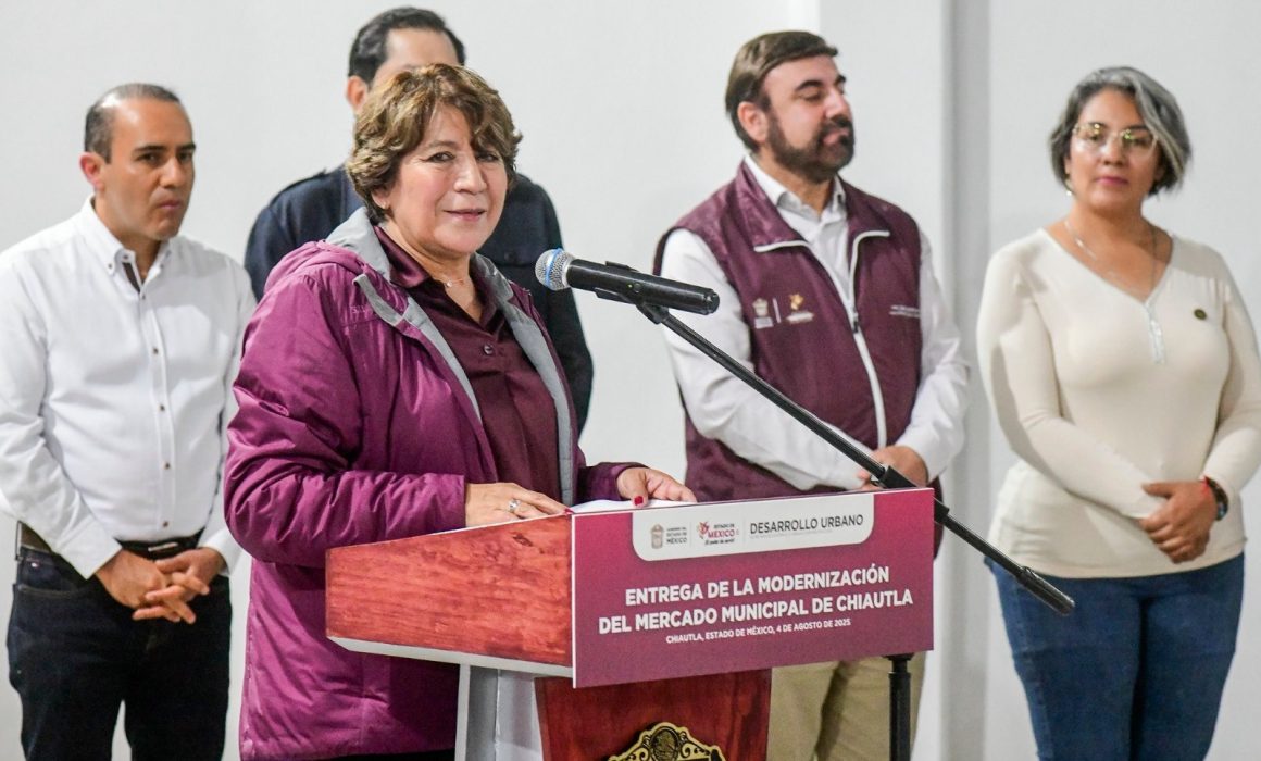 Delfina Gómez inaugura la moderna rehabilitación del Mercado de Chiautla, un impulso para la economía local