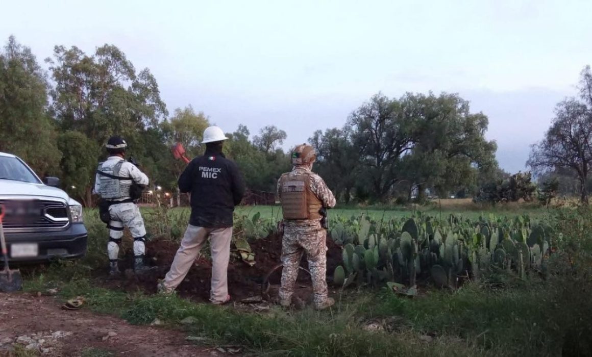 Desmantelan en Otumba un centro ilegal de distribución de hidrocarburo en la frontera con Axapusco
