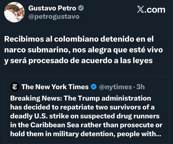 Detalles del estado de salud y procesamiento del colombiano Jeison Obando Pérez, vinculado al narcosubmarino destruido en aguas del Caribe