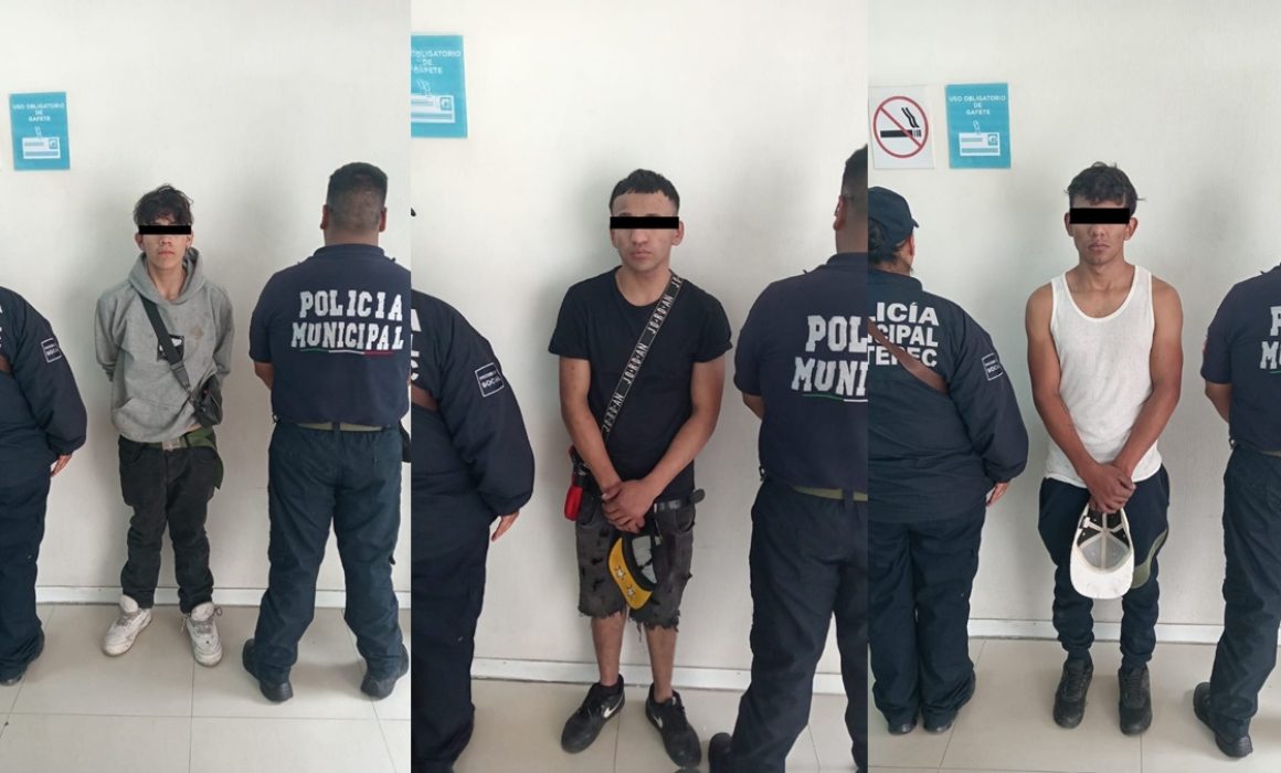 Detienen a cuatro hombres, incluido menor, en Ecatepec por posesión de drogas y alteración de serie en motocicleta
