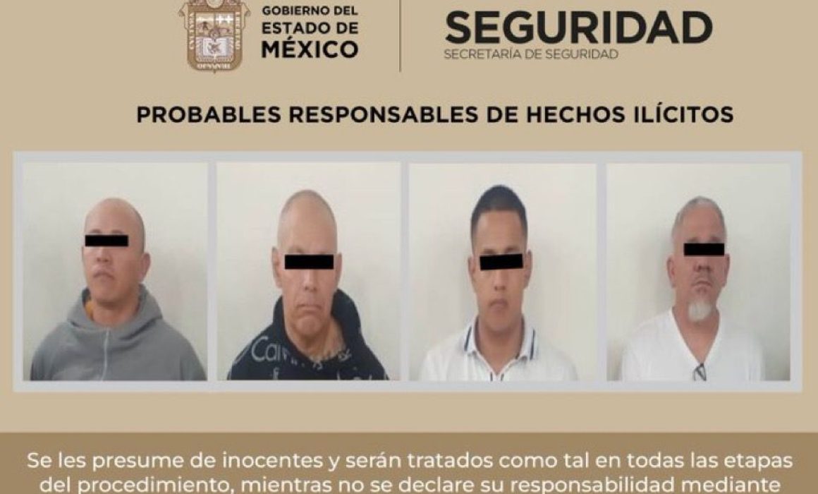 Detienen a cuatro presuntos implicados en homicidio y oferta de soborno en Ecatepec