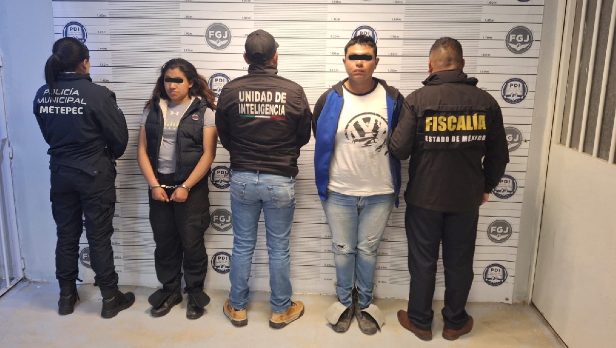 Detienen a pareja por asesinato de un indigente en Metepec, Edomex