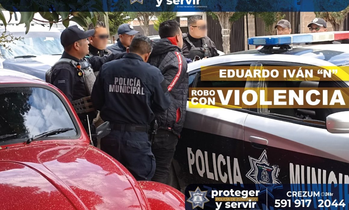 Detienen a presunto ladrón en Zumpango tras asalto a tienda de conveniencia