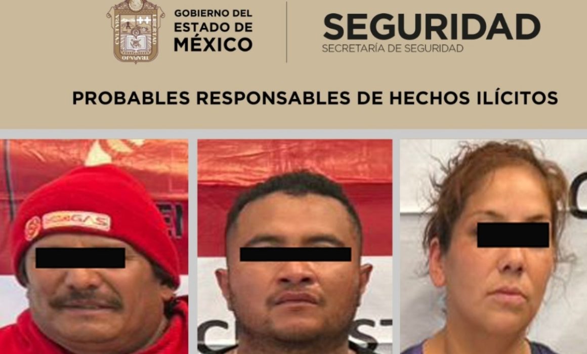 Detienen a tres individuos por portación ilegal de arma de fuego en Ocoyoacac